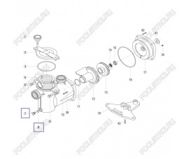 Сливная заглушка насоса OK,NK,KS,KAP Kripsol RKS195.A/ RPUM0007.00R/RBH0000.00R