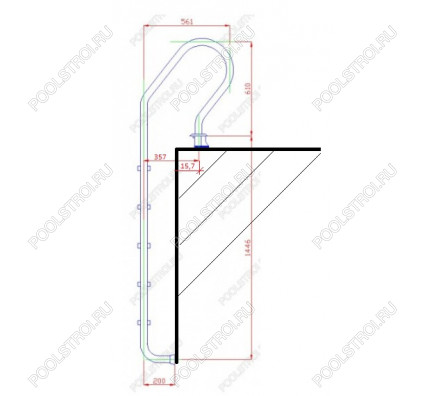 Лестница 5 ступеней (у.б.) Flexinox PARALLEL (87120895)