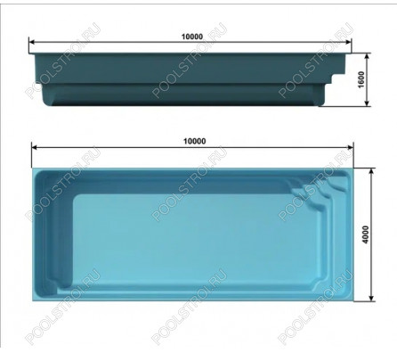 Композитный бассейн SAONA XL (10х4х1.6м)
