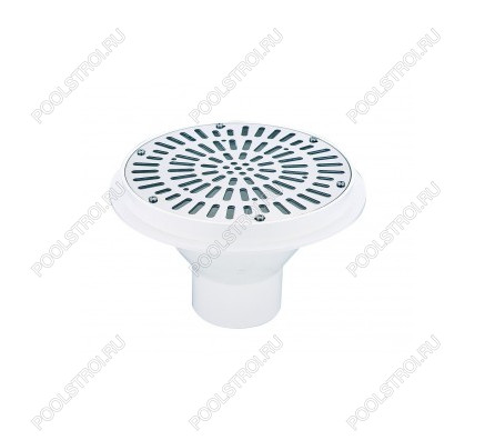 Водозабор Д.295мм. d90(клей) с накладкой из нерж. ст.. под бетон